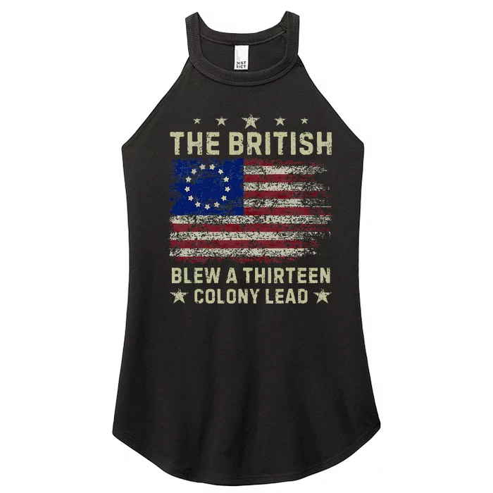 The British Blew A 13 Colony Lead Funny 4th Of July Women’s Perfect Tri Rocker Tank