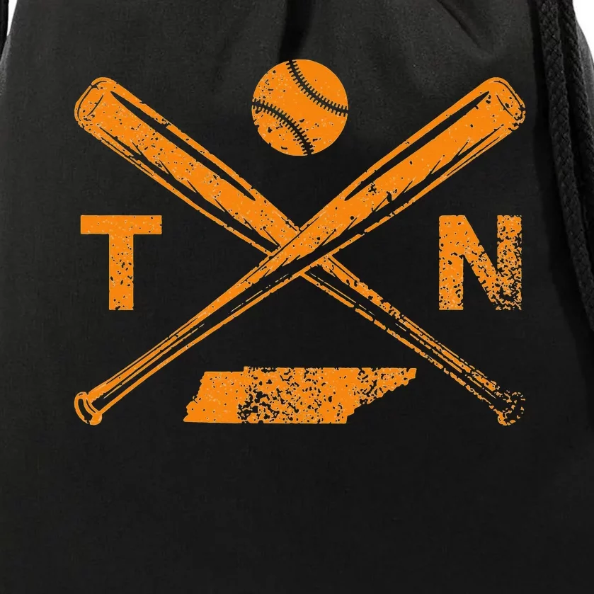 Tennessee Baseball Bats & Ball Classic Baseball Player Drawstring Bag