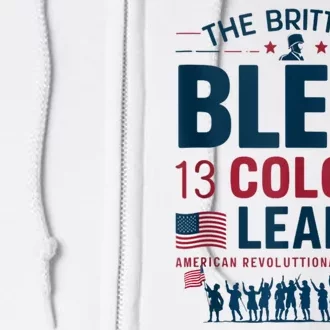 The British Blew A 13 Colony Lead A Thirteen Colony Lead Full Zip Hoodie