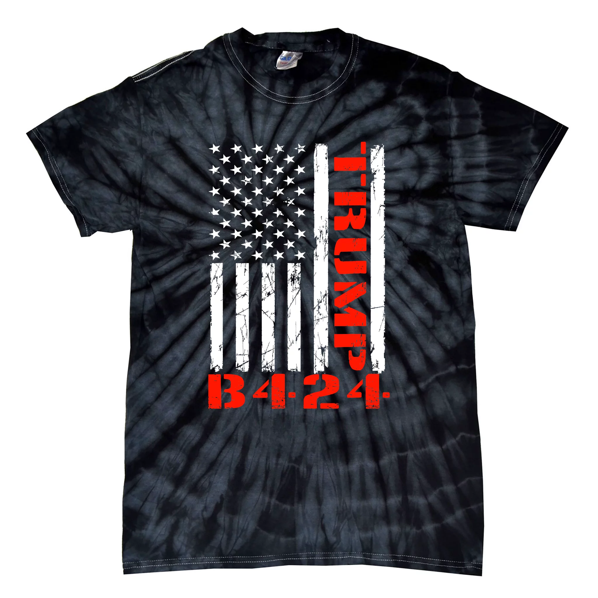 TRUMP B424 Before 2024 TRUMP Before 2024 US Flag Tie-Dye T-Shirt ...