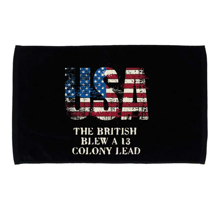 The British Blew A 13 Colony Lead Funny 4th Of July Microfiber Hand Towel