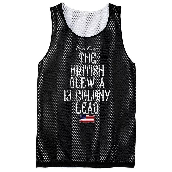 The British Blew A 13 Colony Lead Mesh Reversible Basketball Jersey Tank