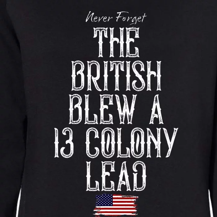 The British Blew A 13 Colony Lead Womens California Wash Sweatshirt