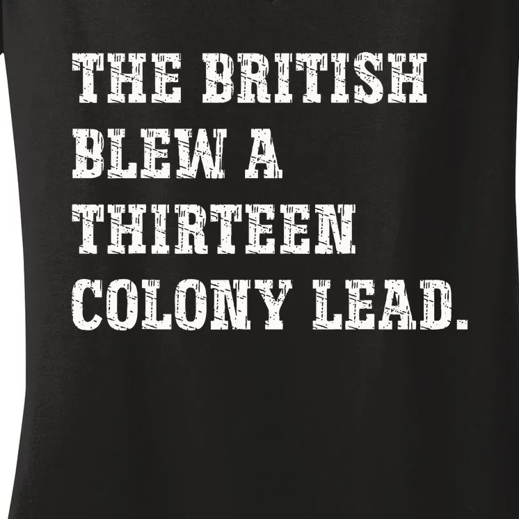 The British Blew A 13 Colony Lead Funny Philadelphia Women's V-Neck T-Shirt