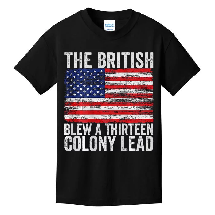 The British Blew A Thirteen Colony Lead Kids T-Shirt