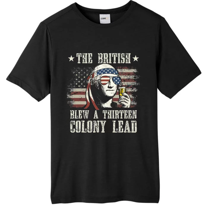 The British Blew A 13 Colony Lead George Washington 4th Of July ChromaSoft Performance T-Shirt