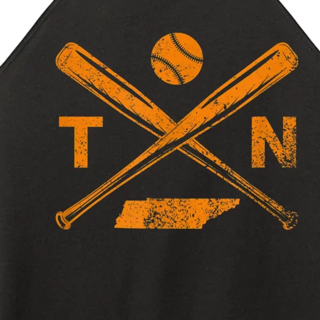 Tennessee Baseball Bats & Ball Classic Baseball Player Women’s Perfect Tri Rocker Tank