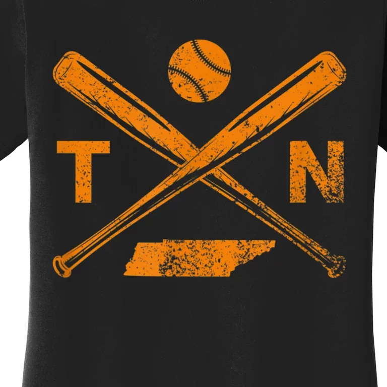 Tennessee Baseball Bats & Ball Classic Baseball Player Women's T-Shirt