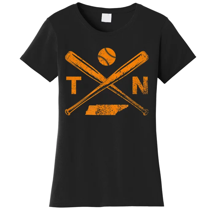 Tennessee Baseball Bats & Ball Classic Baseball Player Women's T-Shirt