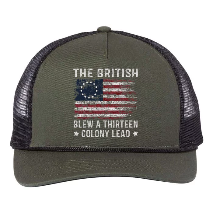 The British Blew A 13 Colony Lead Retro Rope Trucker Hat Cap