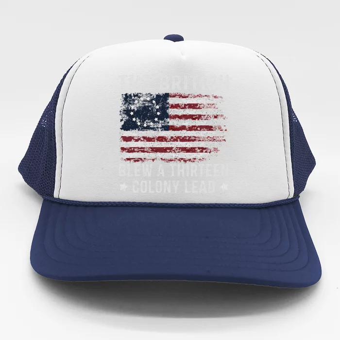 The British Blew A 13 Colony Lead Trucker Hat