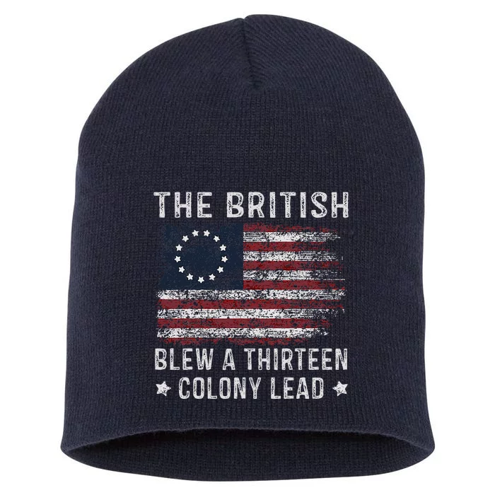 The British Blew A 13 Colony Lead Short Acrylic Beanie