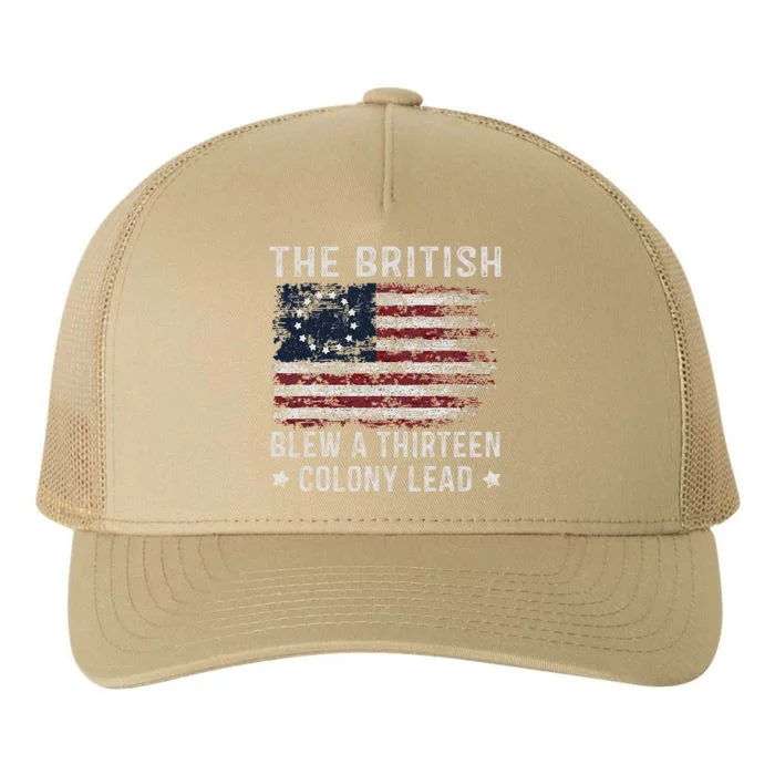 The British Blew A 13 Colony Lead Yupoong Adult 5-Panel Trucker Hat