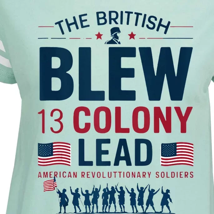 The British Blew A 13 Colony Lead A Thirteen Colony Lead Enza Ladies Jersey Football T-Shirt