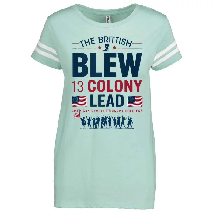 The British Blew A 13 Colony Lead A Thirteen Colony Lead Enza Ladies Jersey Football T-Shirt