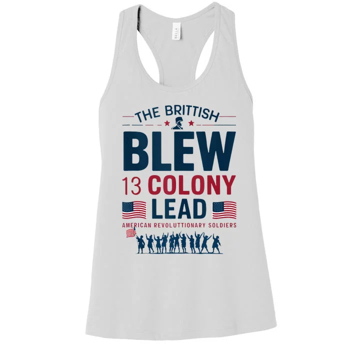 The British Blew A 13 Colony Lead A Thirteen Colony Lead Women's Racerback Tank