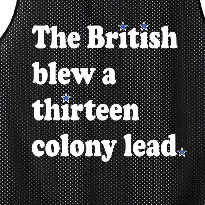 The British Blew A Thirteen Colony Lead Mesh Reversible Basketball Jersey Tank