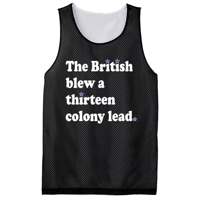 The British Blew A Thirteen Colony Lead Mesh Reversible Basketball Jersey Tank