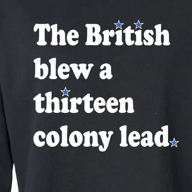 The British Blew A Thirteen Colony Lead Cropped Pullover Crew