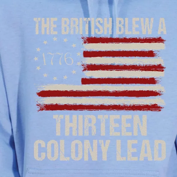 The British Blew A 13 Colony Lead Funny 4th Of July Funny Unisex Surf Hoodie