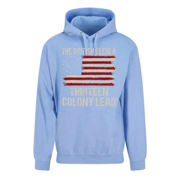 The British Blew A 13 Colony Lead Funny 4th Of July Funny Unisex Surf Hoodie