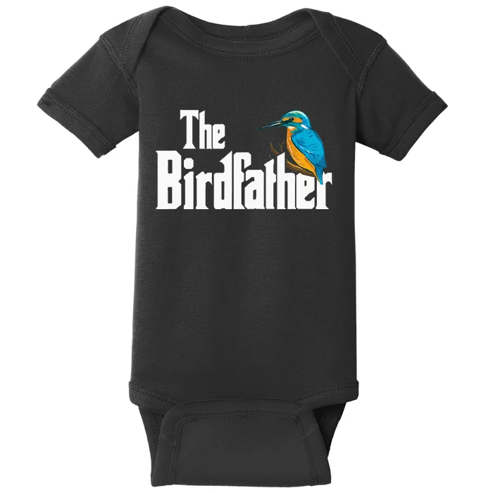 The Birdfather Bird Watching Funny Meme Birder Daddy Baby Bodysuit