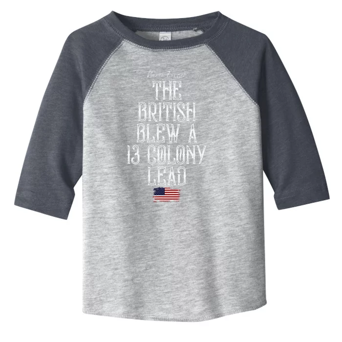 The British Blew A 13 Colony Lead Toddler Fine Jersey T-Shirt