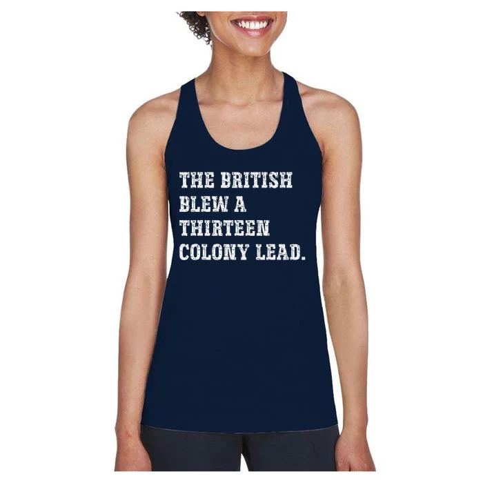 The British Blew A 13 Colony Lead Funny Philadelphia Women's Racerback Tank