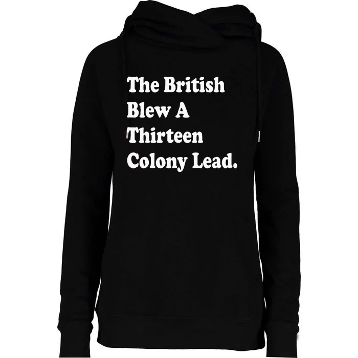 The British Blew A Thirteen Colony Lead Red Philadelphia Womens Funnel Neck Pullover Hood