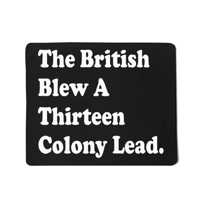 The British Blew A Thirteen Colony Lead Red Philadelphia Mousepad