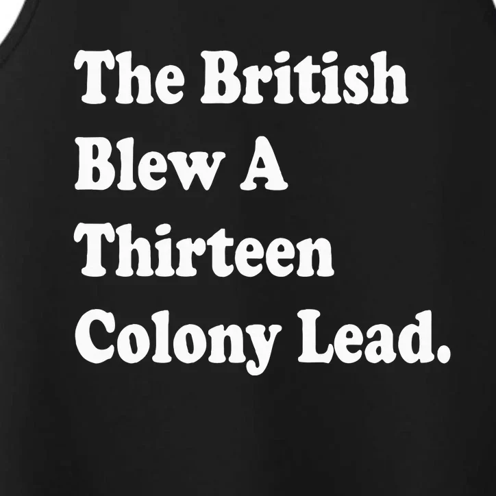 The British Blew A Thirteen Colony Lead Red Philadelphia Performance Tank