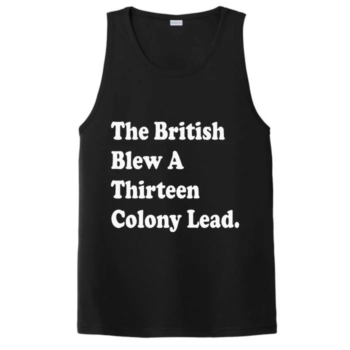 The British Blew A Thirteen Colony Lead Red Philadelphia Performance Tank