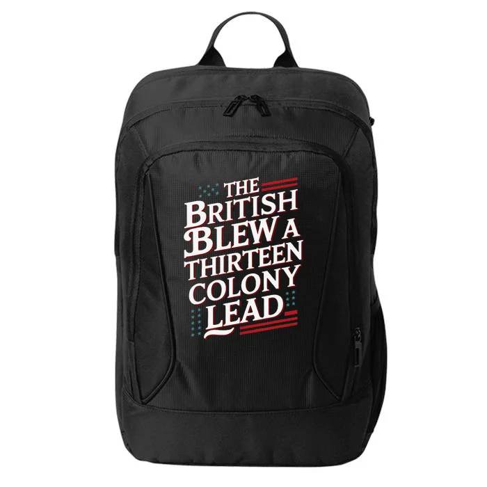 The British Blew A Thirteen Colony Lead Usa American Flag City Backpack