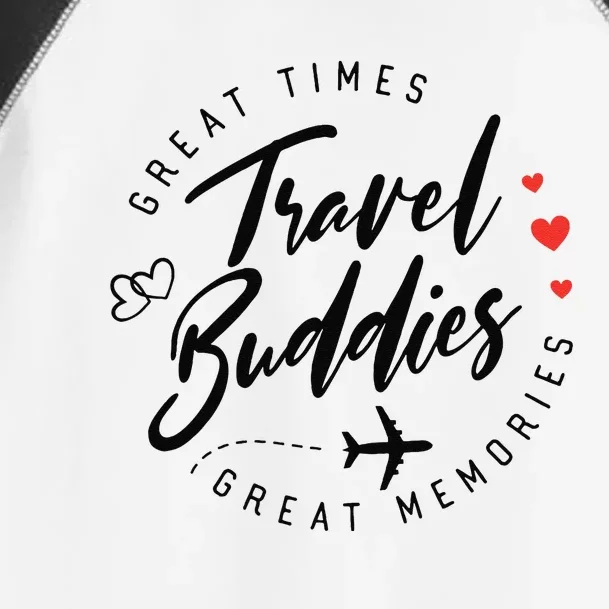 Travel Buddies Besties Trip 2024 Girl Trip Summer Vacation Toddler Fine Jersey T-Shirt