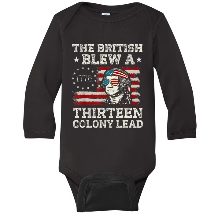 The British Blew A 13 Colony Lead Funny Baby Long Sleeve Bodysuit