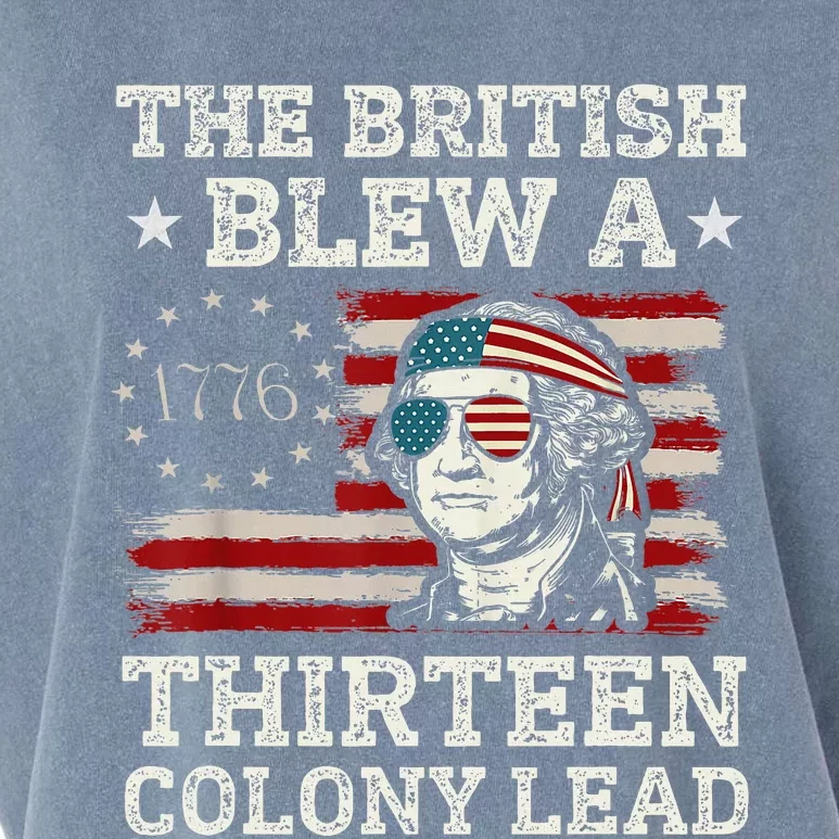 The British Blew A 13 Colony Lead Funny Garment-Dyed Women's Muscle Tee