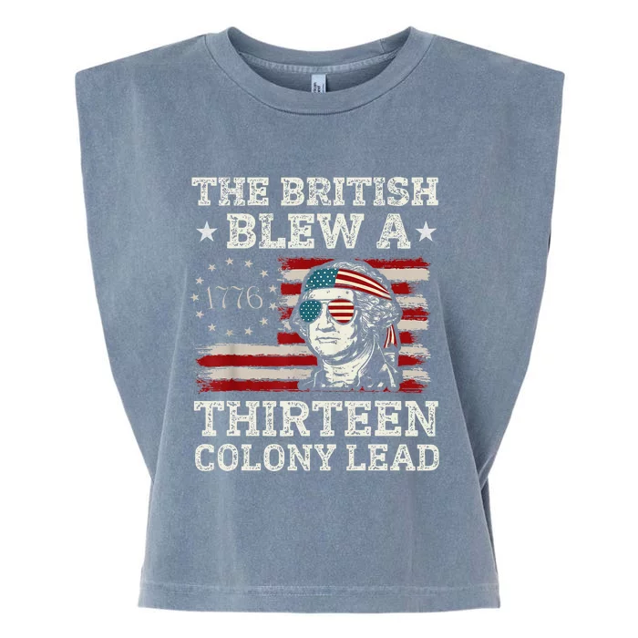 The British Blew A 13 Colony Lead Funny Garment-Dyed Women's Muscle Tee