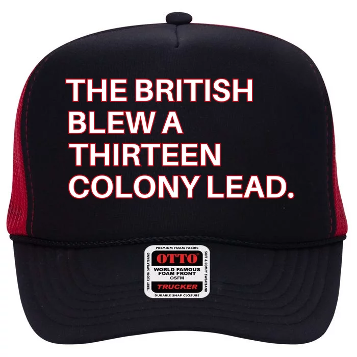 The British Blew A Thirteen Colony Lead High Crown Mesh Trucker Hat