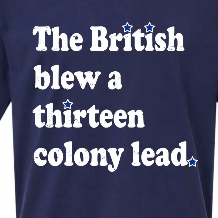 The British Blew A Thirteen Colony Lead Sueded Cloud Jersey T-Shirt