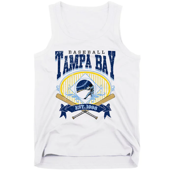 Tampa Bay Baseball Vintage Baseball Lover Tank Top