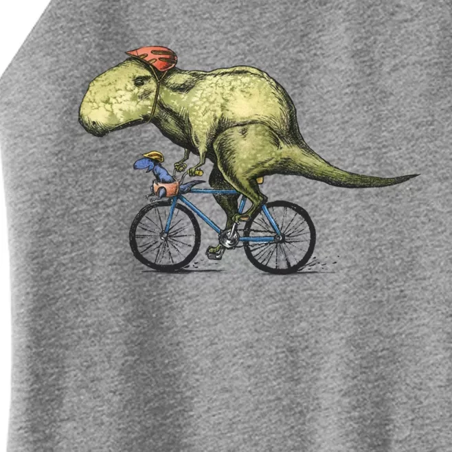 Trex Bikers Bicycle Riding Dinosaur Design Women’s Perfect Tri Rocker Tank