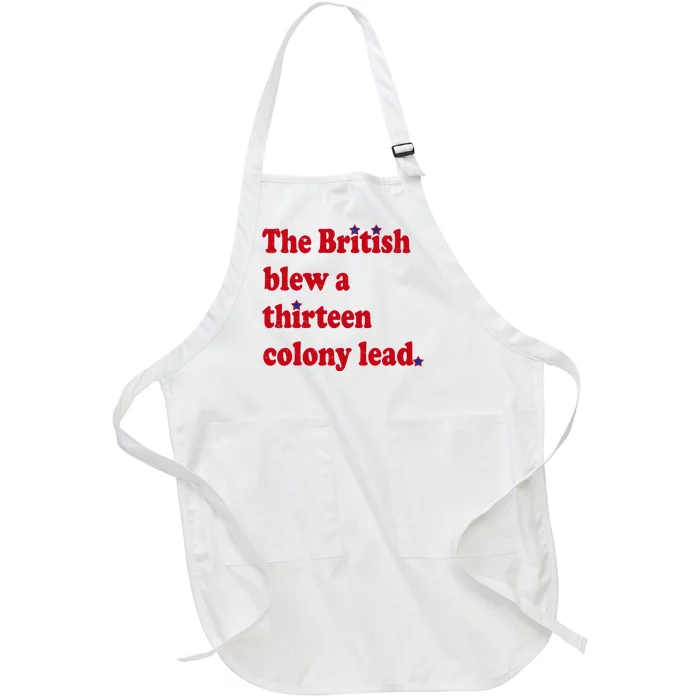 The British Blew A Thirteen Colony Lead Full-Length Apron With Pocket