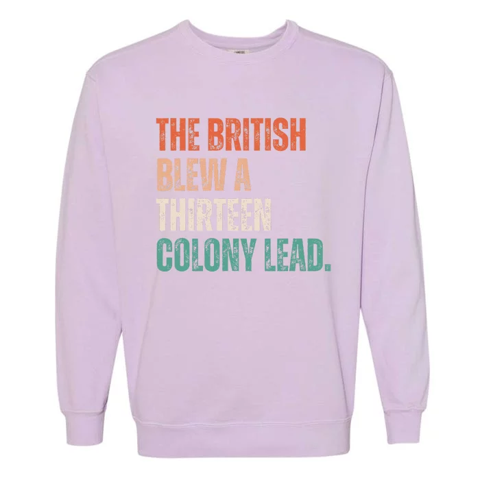 The British Blew A Thirteen Colony Lead Retro Vintage Garment-Dyed Sweatshirt