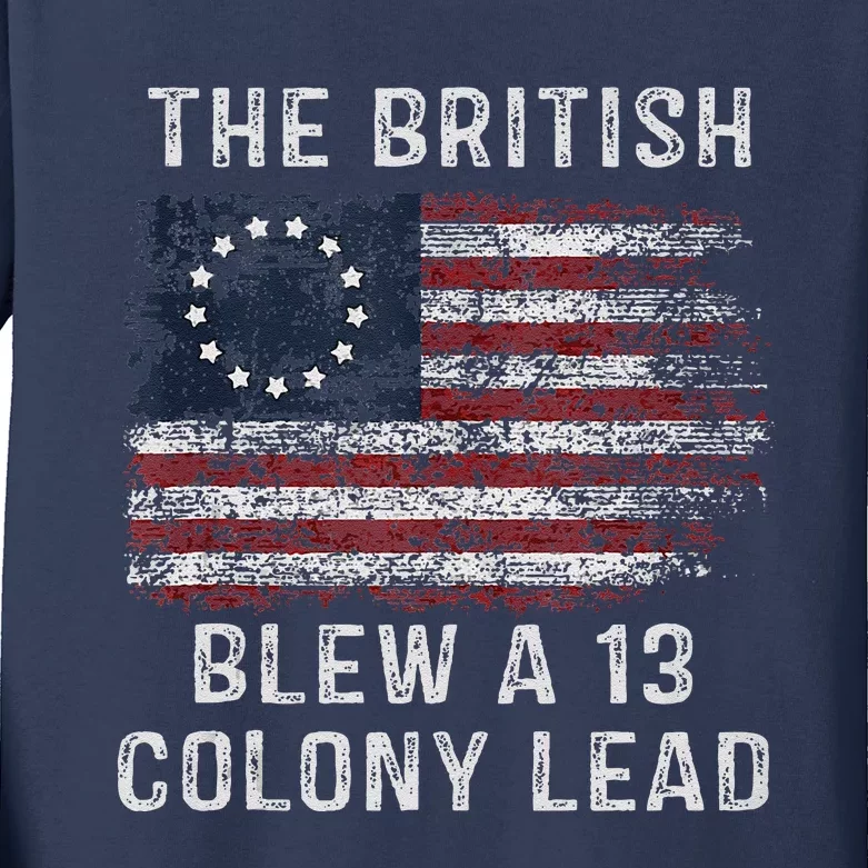 The British Blew A Thirteen Colony Lead Kids Long Sleeve Shirt