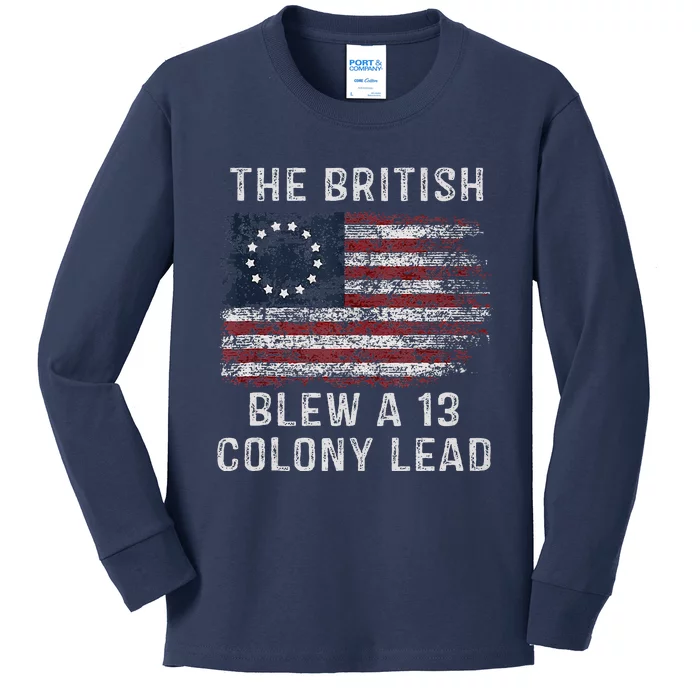 The British Blew A Thirteen Colony Lead Kids Long Sleeve Shirt