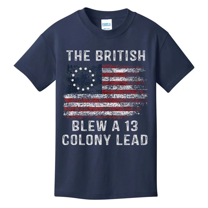 The British Blew A Thirteen Colony Lead Kids T-Shirt