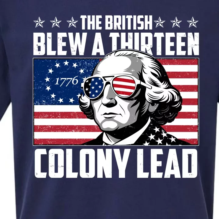 The British Blew A Thirteen Colony Lead George Washington Sueded Cloud Jersey T-Shirt