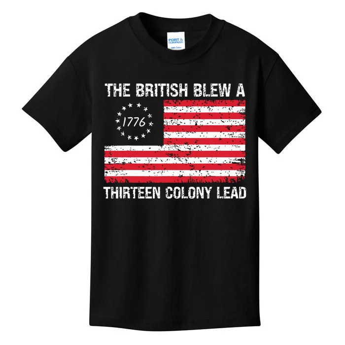 The British Blew A 13 Colony Lead Funny 4th Of July Kids T-Shirt