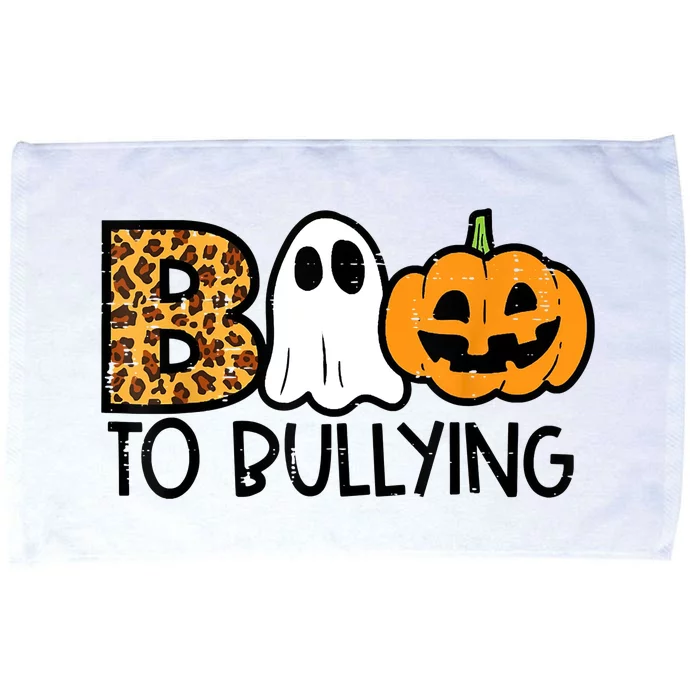 To Bullying Boo Ghost Pumpkin Halloween Microfiber Hand Towel