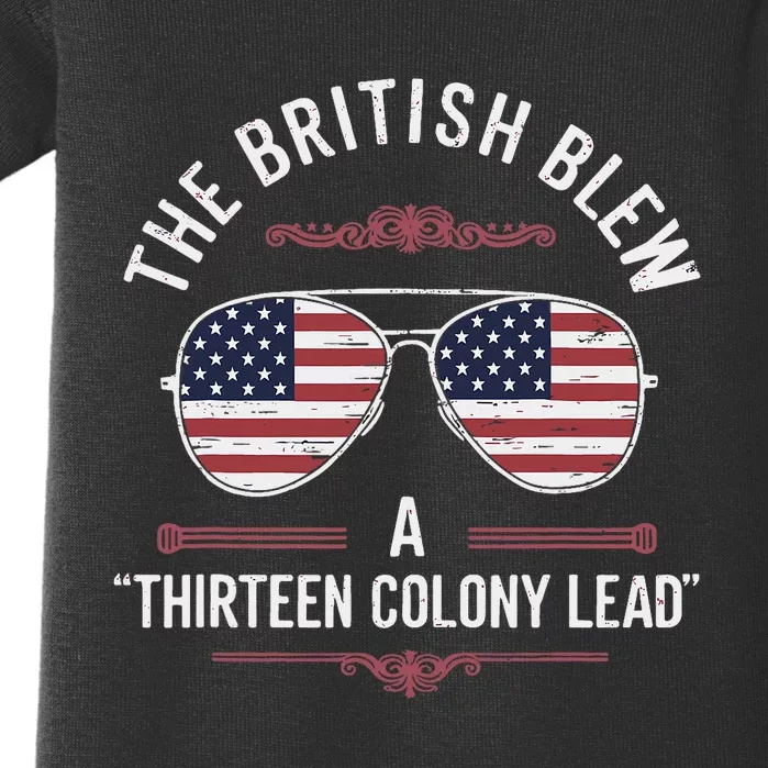 The British Blew A Thirteen Colony Lead Usa American Flag Baby Bodysuit